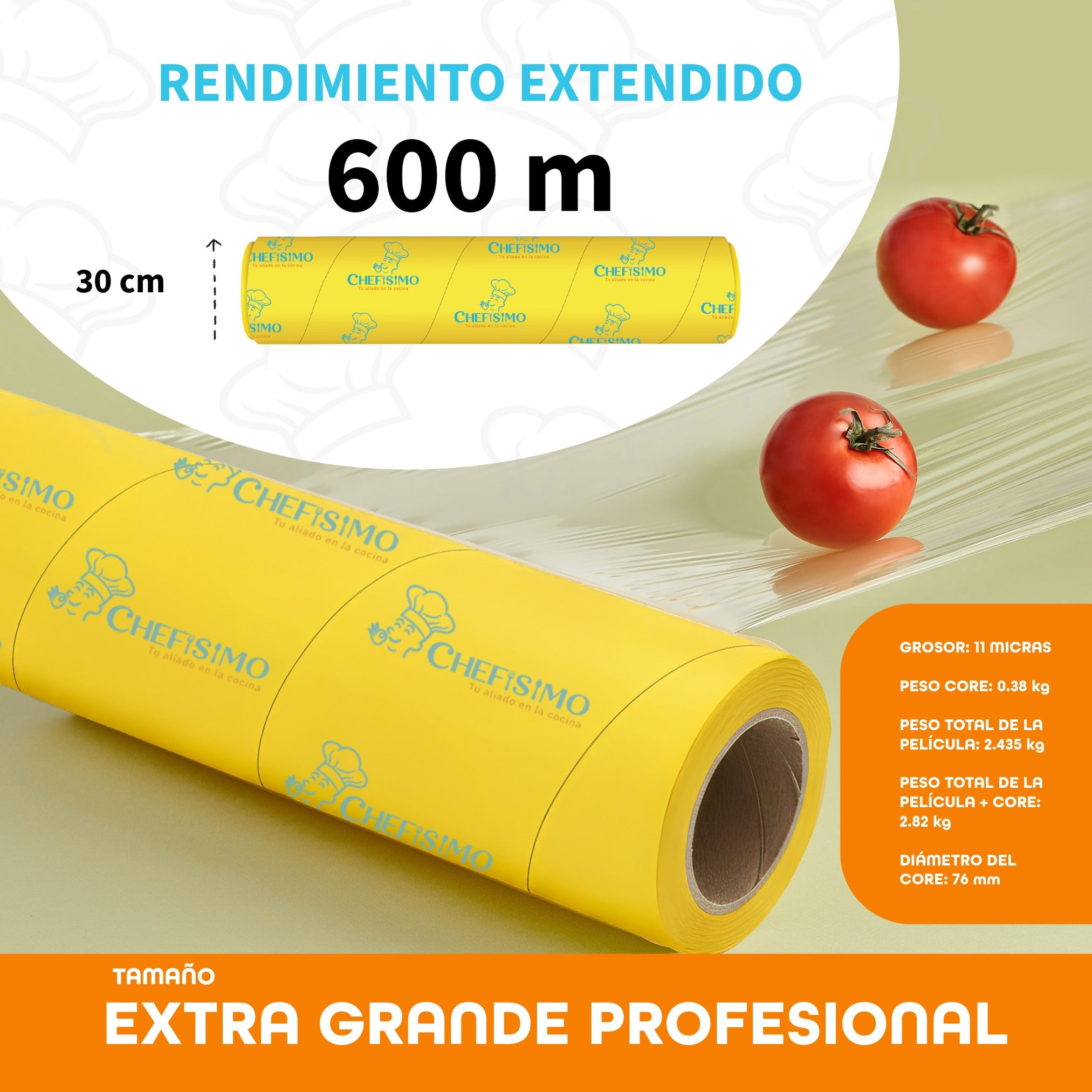 Chefisimo 1 Rollo Emplaye Vitafilm Egapack Grado A 30cm 600m