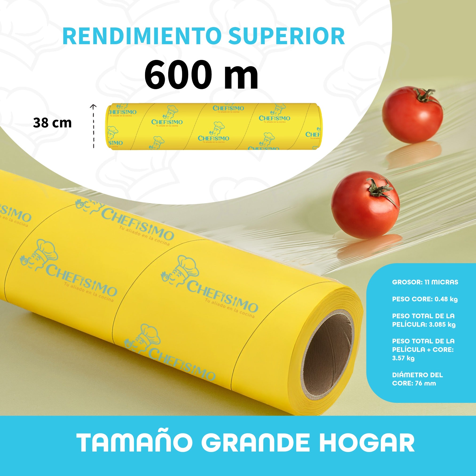 Chefisimo 1 Rollo Emplaye Vitafilm Egapack Grado A 38cm 600m