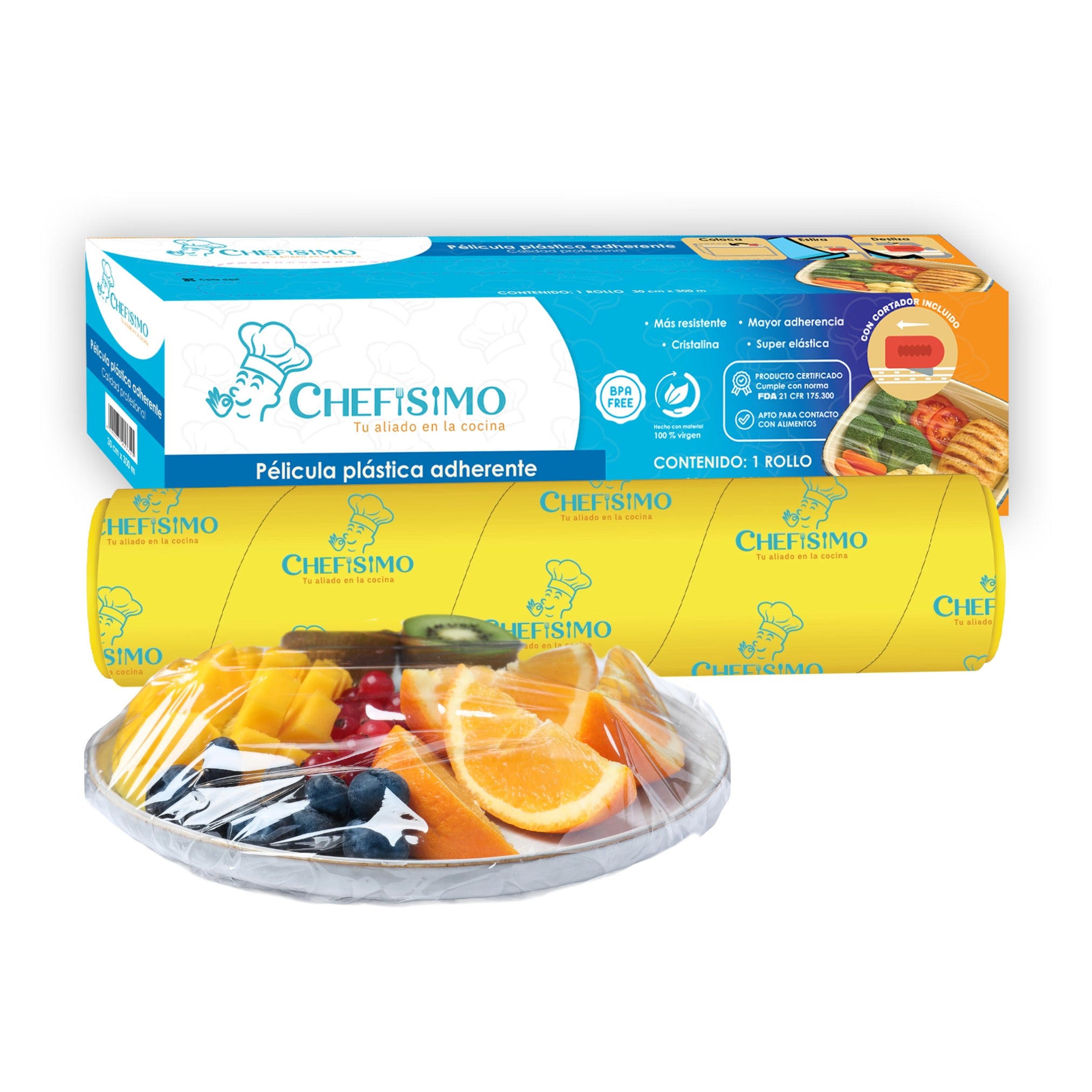 Chefisimo 1 Rollo Emplaye Vitafilm Egapack Cortador 30cm300m